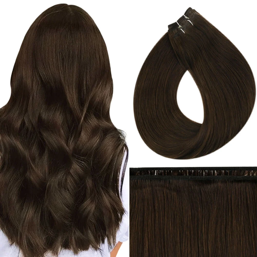 Top Virgin Sew In Weft Brazilian 100% Real Human Hair Extensions Bund…