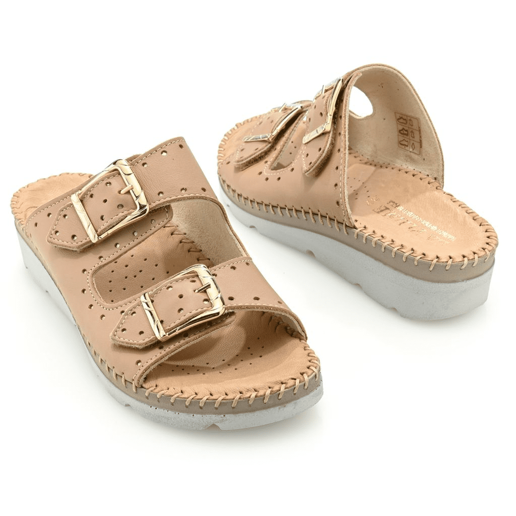 S475332-08005-13400 La Plume Clara Italian Made Leather Sandals - Image 1