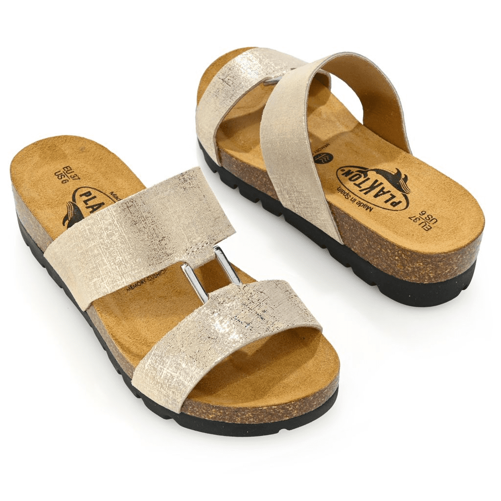 S475529-11720-09490 Plakton Clarissa Dual Strap Slip-on Sandals - Image 1