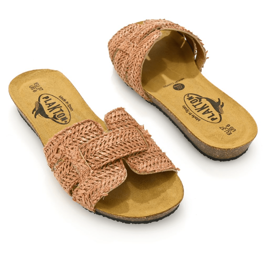 S475533-00153-15900 Plakton Fiji Slide-on Raffia Sandals - Image 1