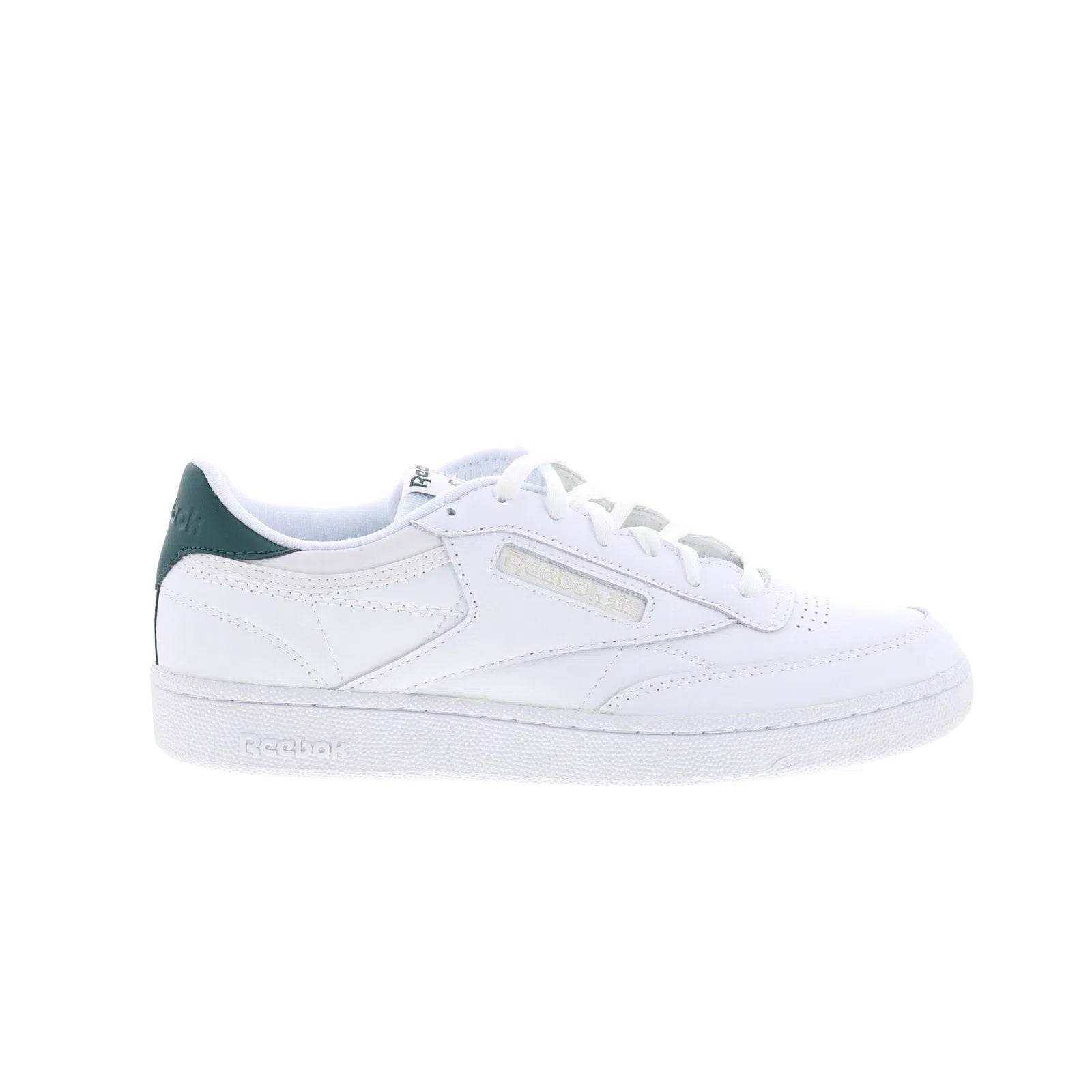100209023_club_c_85_white_green_grey_reshoot_01 Reebok Club C 85 100209023 Mens White Leather Lifestyle Sneakers Shoes - Image 1