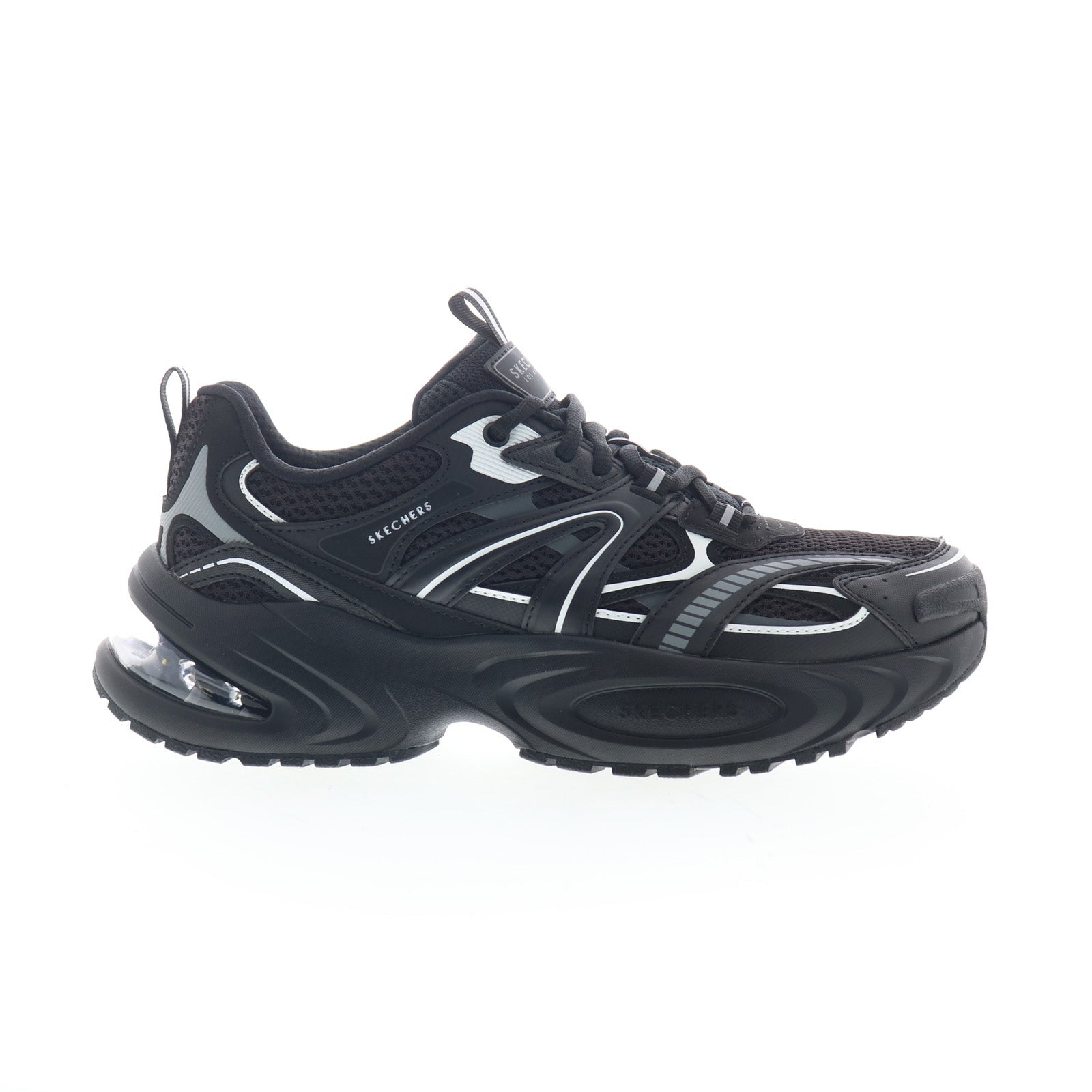 183199-blk_uno_ryze_scale_up_black_01_d601da82-9f6a-45ea-b660-783e12a99e46 Skechers UNO Ryze - Scale Up 183199-BBK Mens Black Lifestyle Sneakers Shoes - Image 1