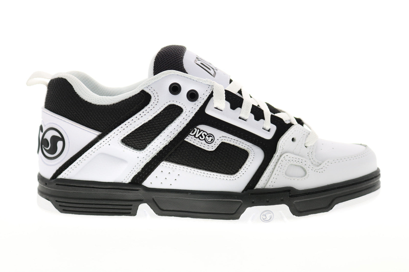 DVF0000029116_comanche_white_black_white__01_25f5c2cf-2853-4f21-97c3-3b3683a7a6f3 DVS Comanche DV00029116 Mens White Leather Skate Inspired Sneakers Shoes - Image 1